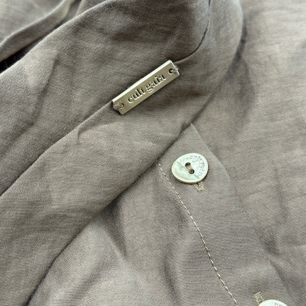 🆕 CULT GAIA 🧿 NWOT Romia Button-Detail Dress, Affogato Brown - Sz L - Picture 12 of 13